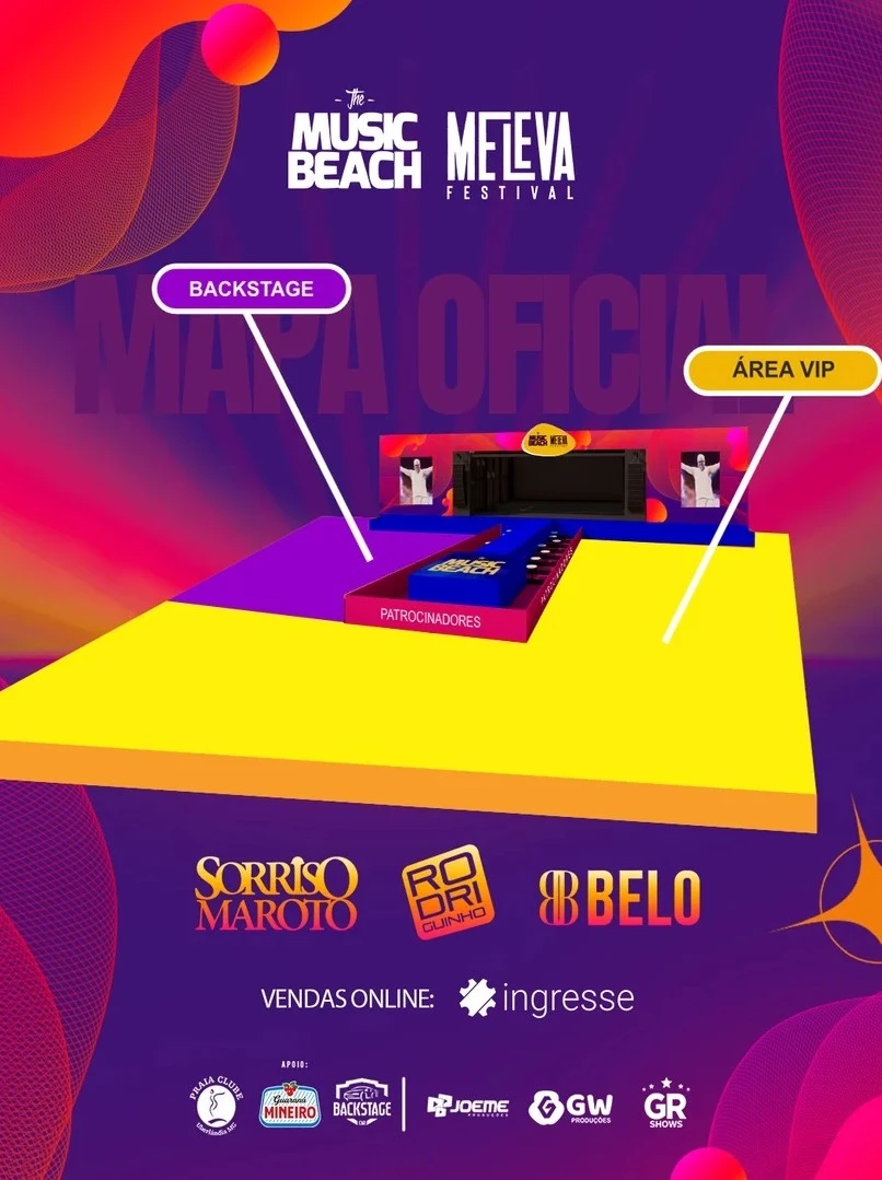 Mapa do The Music Beach Festival